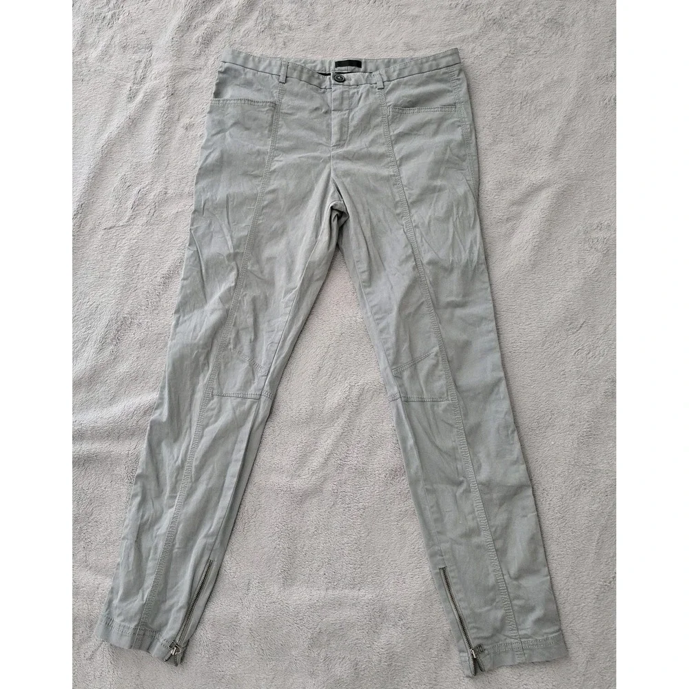 ATM Anthony Thomas Melillo Pants Women Size 8‎ Gray Chino Cargo Stretch